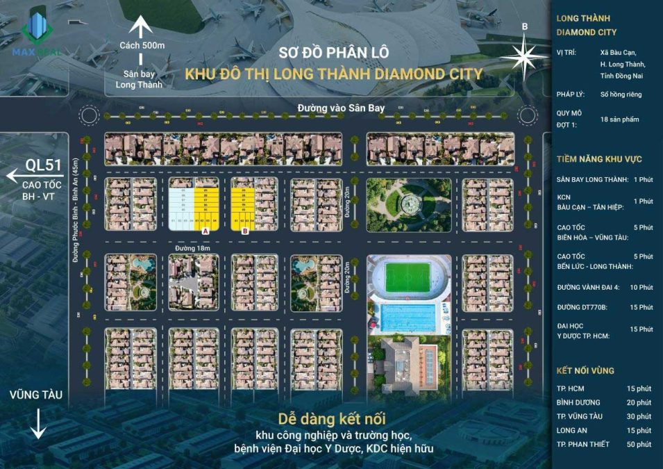 Mặt bằng Long Thanh Diamond City Đồng Nai